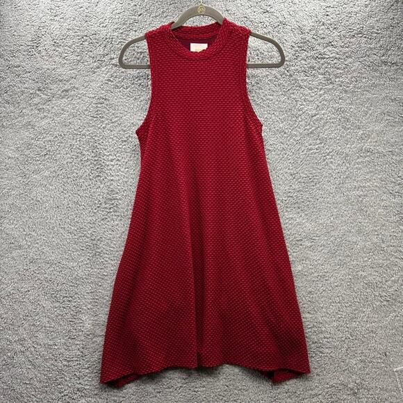 Anthropologie Maeve XS Red Sleeveless Dress Party Evening‎ - Picture 1 of 9
